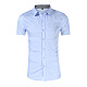 Men Short Sleeve Lapel Button Down Business Shirts WYMY-2131