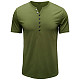 Men V Neck Short Sleeve Slim Fit Henley Tee Shirt WYMY-2103