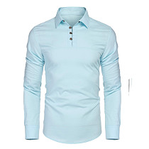 Men's Casual Long Sleeve Solid Cotton Linen Shirt WYMY-190616