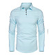 Men's Casual Long Sleeve Solid Cotton Linen Shirt WYMY-190616