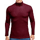 Men's Solid Casual Long Sleeve Turtleneck Sweater WYMY-21717