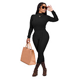 Simple Long Sleeve T Shirts Skinny Pants Set FOS-8115