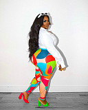 Color Printing High Waist Yoga Fitness Pants FSL-181