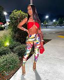 Color Printing High Waist Yoga Fitness Pants FSL-181