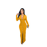 Ruched Long Sleeve Bodycon Velvet Dress SHD-9804