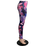 Color Printing High Waist Yoga Fitness Pants FSL-181