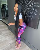 Color Printing High Waist Yoga Fitness Pants FSL-181