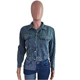 Back Tassel Casual Loose Cropped Denim Jacket LX-3525