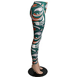 Color Printing High Waist Yoga Fitness Pants FSL-181
