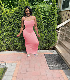 Spaghetti Strap Sleeveless Bodycon Pencil Maxi Dress NIK-273