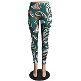 Color Printing High Waist Yoga Fitness Pants FSL-181