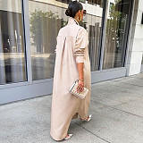 Loose Lapel Casual Blouse Shirt Dress Coat GLS-10077