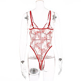 See-through Mesh Embroidery Splicing Teddy SHFE-W510