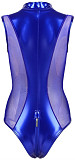 PU Leather Sleeveless Zipper Lingerie Bodysuit SHFE-8052