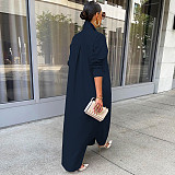 Loose Lapel Casual Blouse Shirt Dress Coat GLS-10077