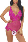 Lace Trim See-through Teddy Lingerie SHFE-W377