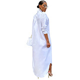 Loose Lapel Casual Blouse Shirt Dress Coat GLS-10077