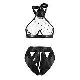 Black Mesh Halter Lingerie Set SHFE-W532