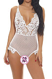 Lace Trim See-through Teddy Lingerie SHFE-W377