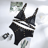 Black Mesh Hollow Out Bralette Set SHFE-W529