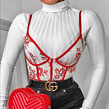 See-through Mesh Embroidery Splicing Teddy SHFE-W510