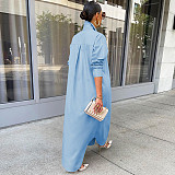 Loose Lapel Casual Blouse Shirt Dress Coat GLS-10077