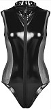 PU Leather Sleeveless Zipper Lingerie Bodysuit SHFE-8052