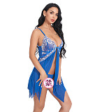 See-through Sheer Splicing Strappy Babydoll SHFE-W345