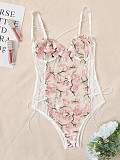 See Through Mesh Lace-up Teddy Lingerie TLJ-441