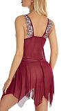 See-through Sheer Splicing Strappy Babydoll SHFE-W345