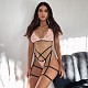 Pink Lace Strappy Plunge Bralette Set SHFE-S193
