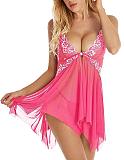 See-through Sheer Splicing Strappy Babydoll SHFE-W345