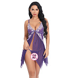 See-through Sheer Splicing Strappy Babydoll SHFE-W345