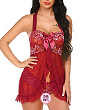 Halter Lace See-through Babydoll Set SHFE-W408