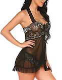 Halter Lace See-through Babydoll Set SHFE-W408