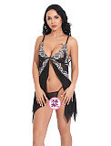 See-through Sheer Splicing Strappy Babydoll SHFE-W345