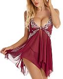 See-through Sheer Splicing Strappy Babydoll SHFE-W345