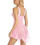 See-through Sheer Splicing Strappy Babydoll SHFE-W345