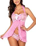 Halter Lace See-through Babydoll Set SHFE-W408