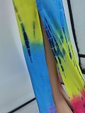Tie Dye Skinny Strapless Maxi Dresses ZAND-31186
