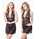 See-through Mesh Lace Halter Babydoll Set SHFE-w123
