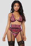 Sexy Lace Mesh Bralette Lingerie Set with Garter Belt TLJ-164
