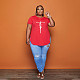 Short Sleeve Letter Print Plus Size Tee Shirt HANI-014