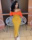 Knitted Backless Off The Shoulder Party Dress BER-8121