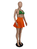 Solid High Waist Pleated Mini Skirts ZAND-31188