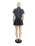 Short Sleeve PU Faux Leather Jackets ZAND-31189
