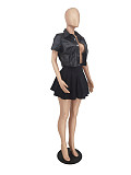 Short Sleeve PU Faux Leather Jackets ZAND-31189