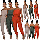 Strapless Lace Up Belts Pockets Overalls Jumpsuits MUX-6077