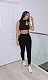 Cut Out Crop Tops and Legging Pants Yoga Sweatsuit QZX-6244