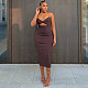 Ruched Backless Cut Out Elegant Bodycon Dress MEY-20789